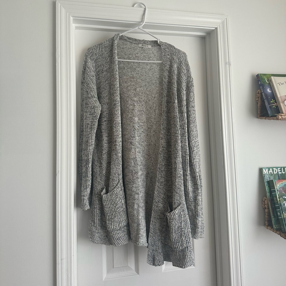 Madewell Gray Knit Cardigan Sweater